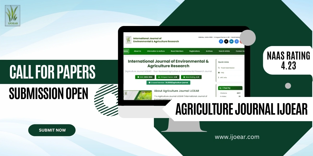 Agriculture Journal IJOEAR - International Journal of Environmental & Agriculture Research